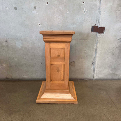 Large Wood Display Pedestal