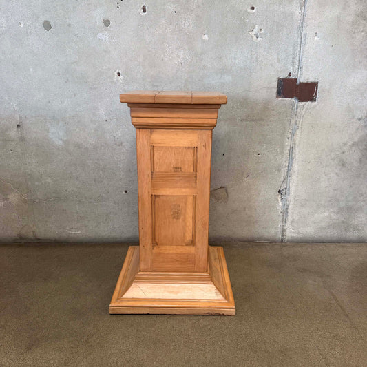 Large Wood Display Pedestal