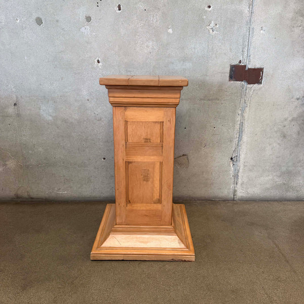 Large Wood Display Pedestal