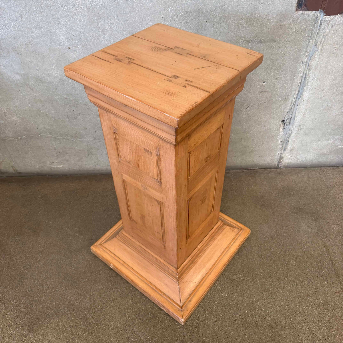 Large Wood Display Pedestal