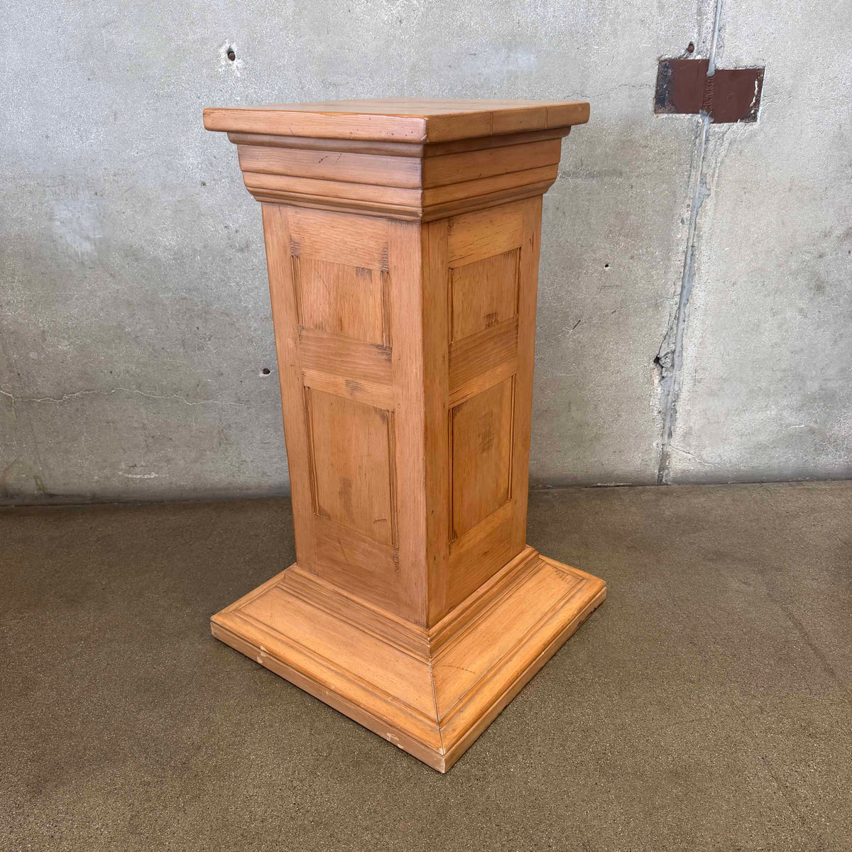 Large Wood Display Pedestal