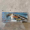 PR Motive Dock/Boat Scene Oil On Plywood Product Image
