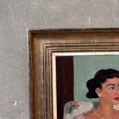 1957 Mid-Century Portrait of a Woman, Signed "C. Mattli"