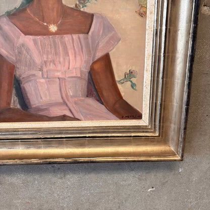1957 Mid-Century Portrait of a Woman, Signed "C. Mattli"