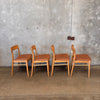 Set Of 4 Mid Century Modern Oak Dining Chairs Product Image