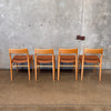 Set Of 4 Mid Century Modern Oak Dining Chairs Product Image