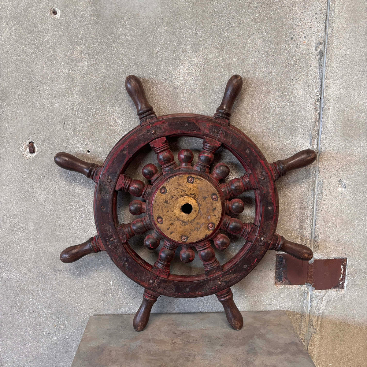 Antique Brass Steering Wheel
