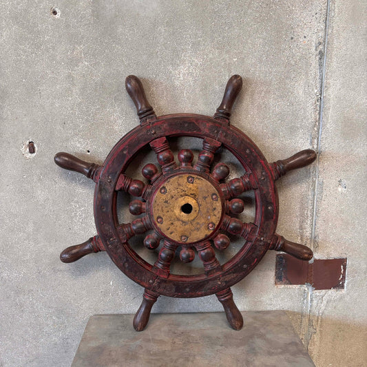Antique Brass Steering Wheel