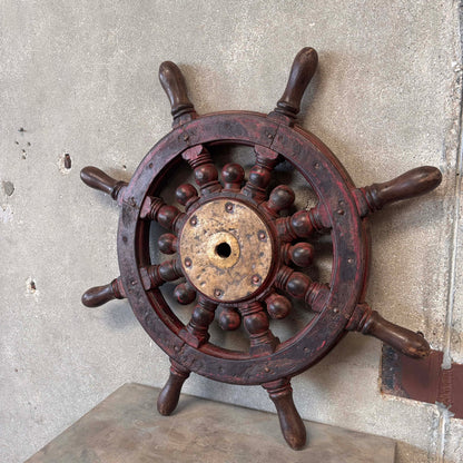 Antique Brass Steering Wheel