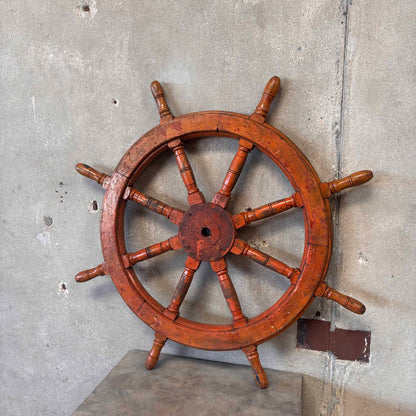 Antique Brass Steering Wheel