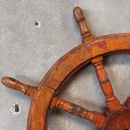 Antique Brass Steering Wheel