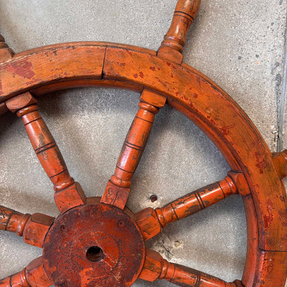 Antique Brass Steering Wheel
