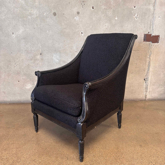 1950's Chair Custom Upholstered In Black Laqure