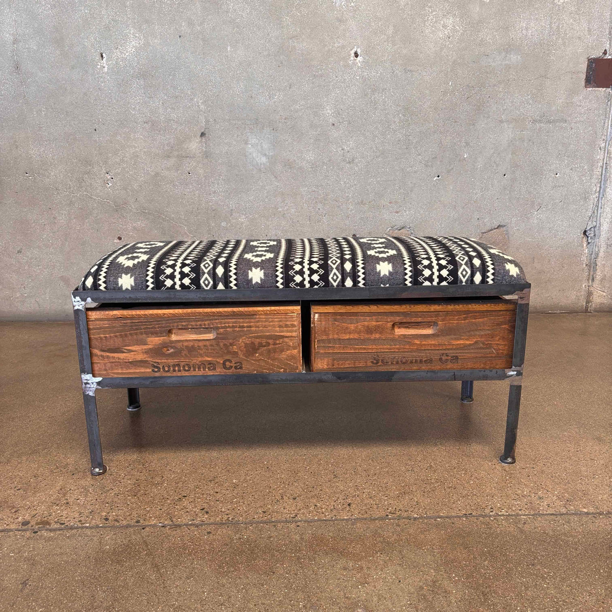 Custom Made Industrial Style Bench