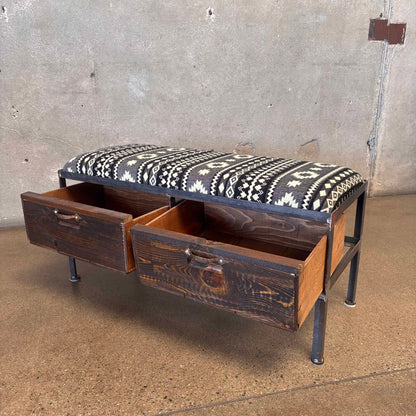 Custom Made Industrial Style Bench