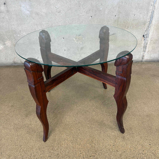 60's Easter Island Rapa Nui Folding Moai Side Table