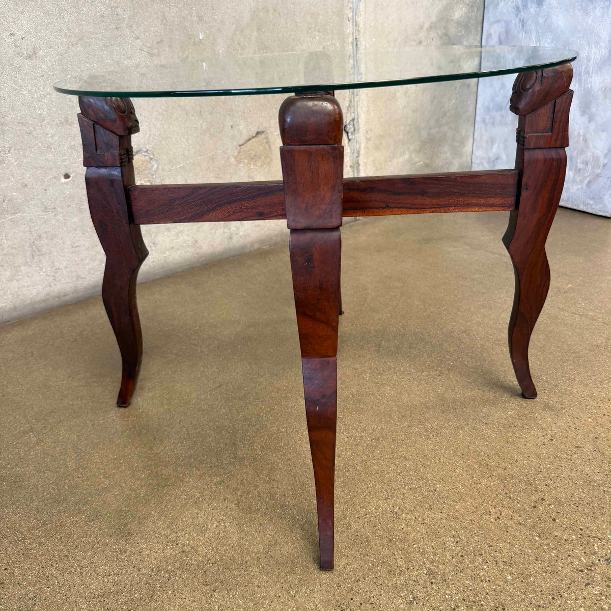 60's Easter Island Rapa Nui Folding Moai Side Table