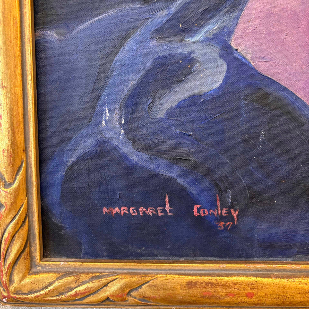 Vintage Framed Still Life Oil On Board