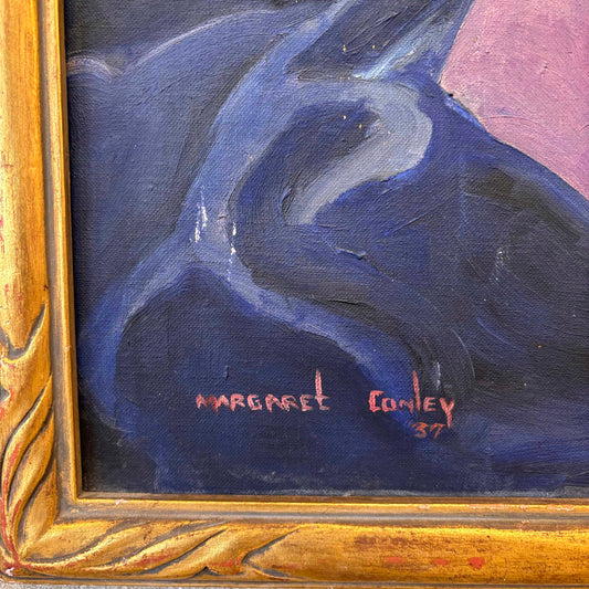 Vintage Framed Still Life Oil On Board