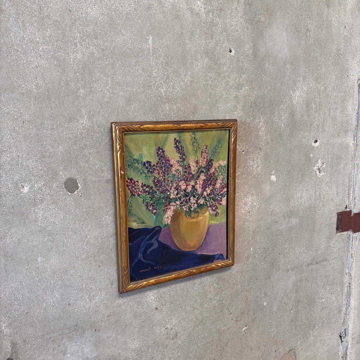 Vintage Framed Still Life Oil On Board
