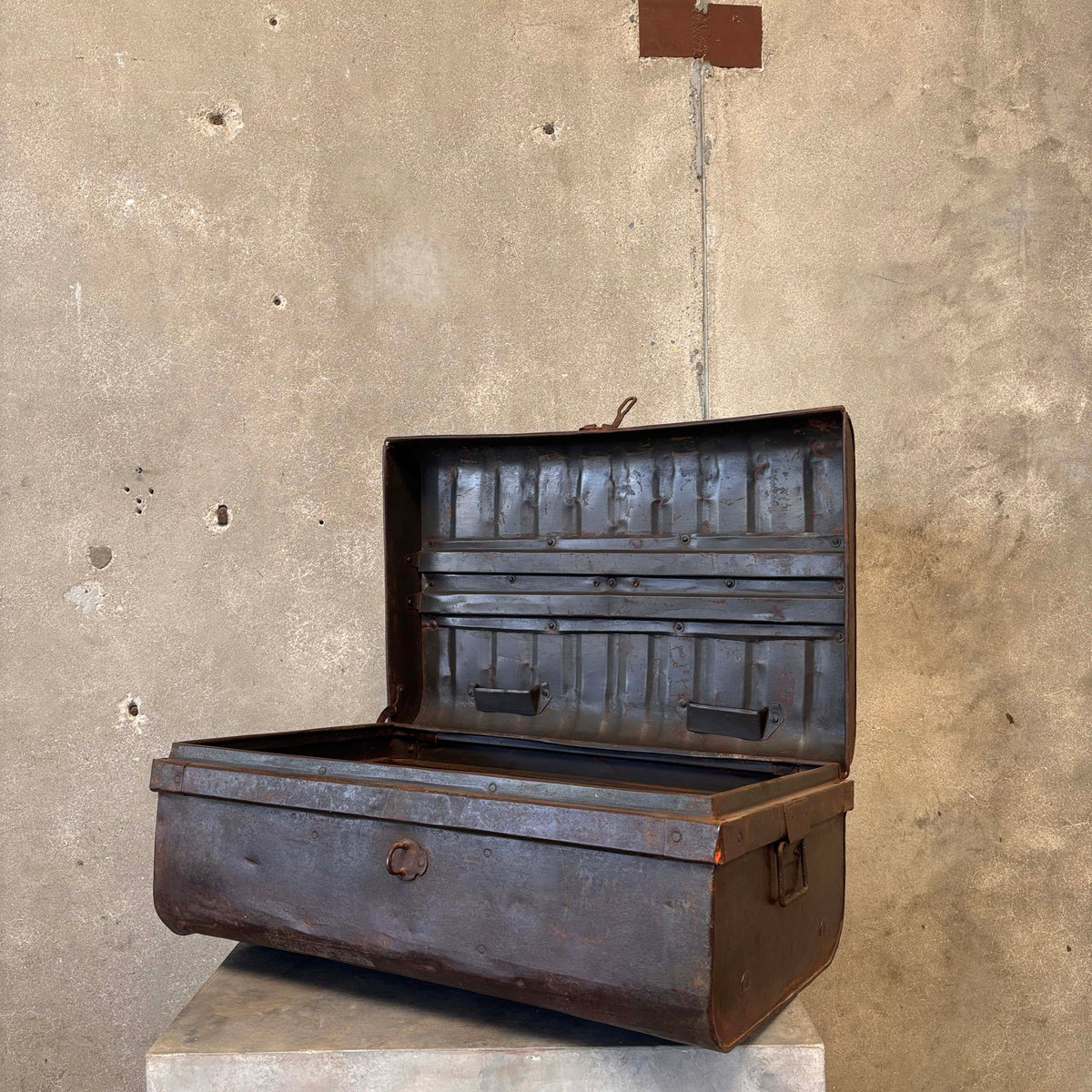 Antique Metal Trunk
