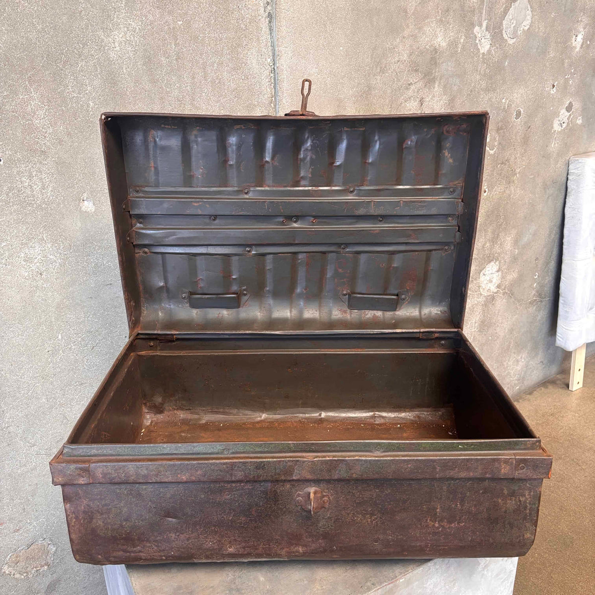 Antique Metal Trunk