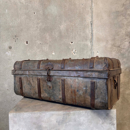 Antique Metal Trunk