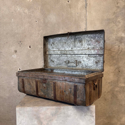 Antique Metal Trunk