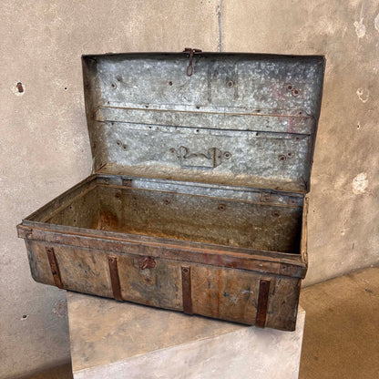 Antique Metal Trunk