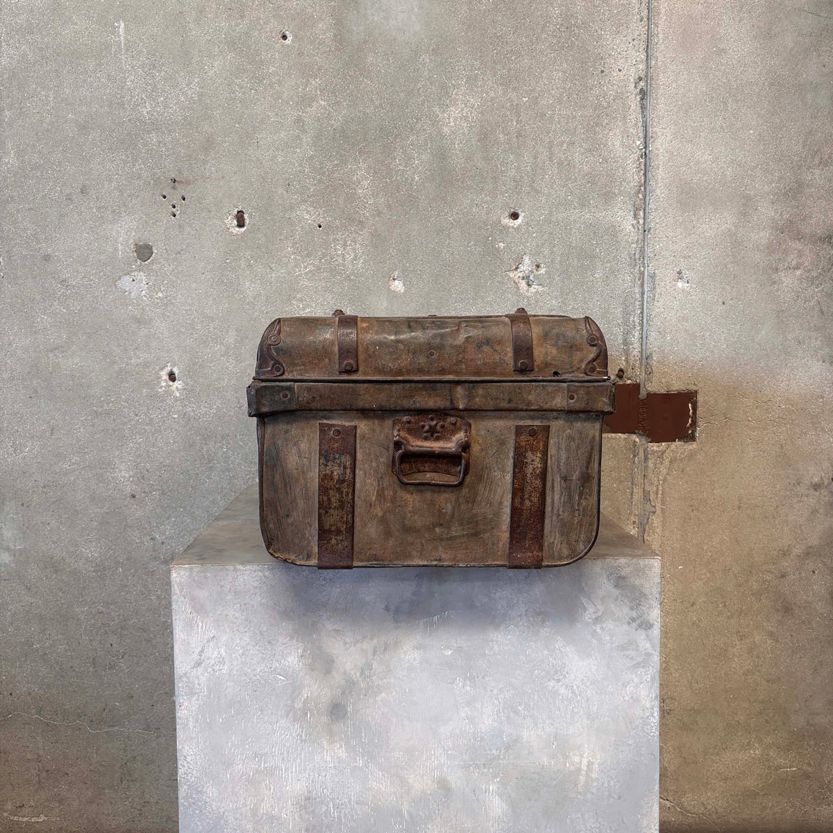 Antique Metal Trunk