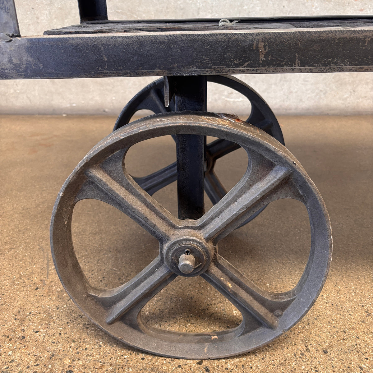 All Steel Factory Rolling Cart/Console Table/Bar Cart