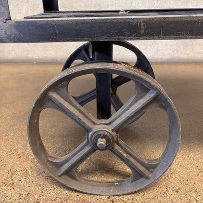 All Steel Factory Rolling Cart/Console Table/Bar Cart