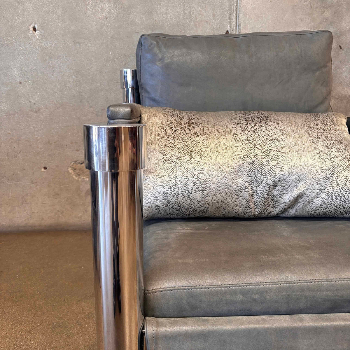 Pair of Beautiful Bernhardt Chesmet + Leather Lounge Chairs