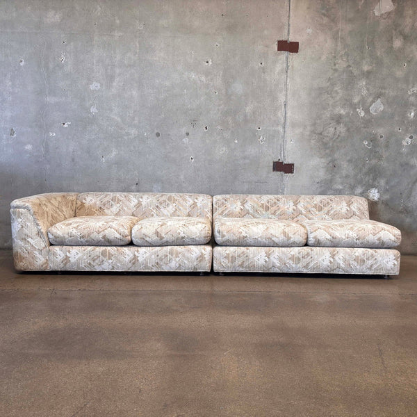 Vintage Low Profile Modular Sofa