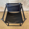 Postmodern Black Leather + Metal Armchair By Radboud Van Beekum For Pastoe Product Image