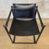 Postmodern Black Leather + Metal Armchair By Radboud Van Beekum For Pastoe Product Image