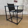 Postmodern Black Leather + Metal Armchair By Radboud Van Beekum For Pastoe Product Image