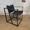 Postmodern Black Leather + Metal Armchair By Radboud Van Beekum For Pastoe Product Image