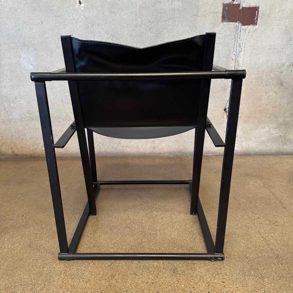 Postmodern Black Leather + Metal Armchair By Radboud Van Beekum For Pastoe #4
