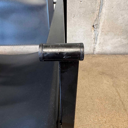 Postmodern Black Leather + Metal Armchair By Radboud Van Beekum For Pastoe #4