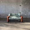 Leather + Dalmwood Love Seat By Pacific Green Product Image