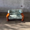 Leather + Dalmwood Love Seat By Pacific Green Product Image