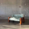 Leather + Dalmwood Love Seat By Pacific Green Product Image