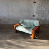 Leather + Dalmwood Love Seat By Pacific Green Product Image