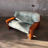 Leather + Dalmwood Love Seat By Pacific Green Product Image