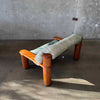 Leather + Dalmwood Love Seat By Pacific Green Product Image