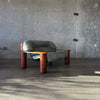 Leather + Dalmwood Love Seat By Pacific Green Product Image