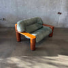 Leather + Dalmwood Love Seat By Pacific Green Product Image