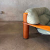 Leather + Dalmwood Love Seat By Pacific Green Product Image