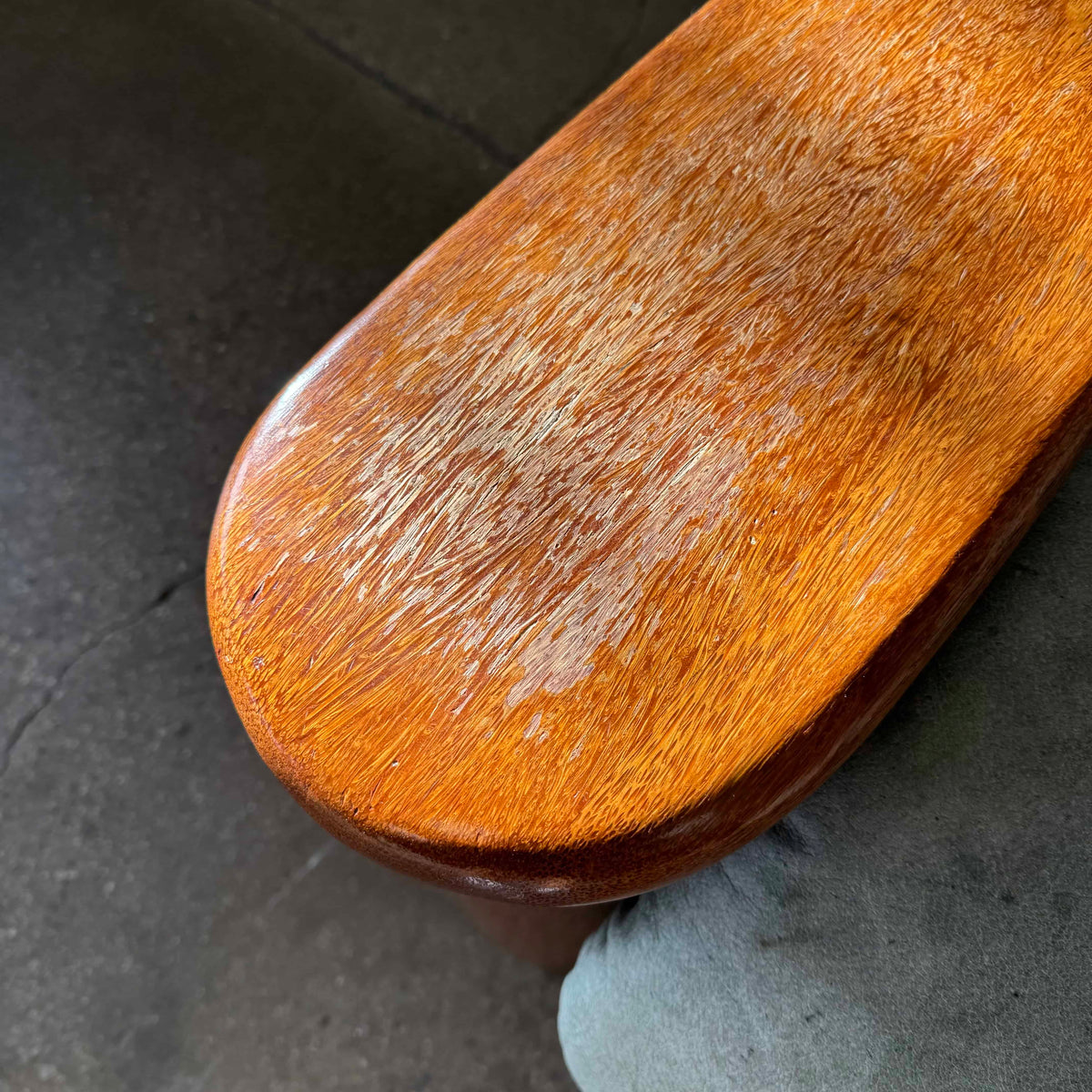 Pair of Leather + Palmwood Pair Of Lounge Chairs By Pacific Green